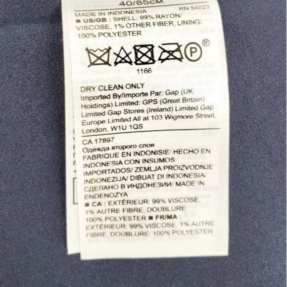 Banana Republic White and Navy Pinstripe Pencil Midi Skirt 2 X-Small NWT - Picture 7 of 7